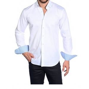 NEW MIZUMI COUTURE kama shirt in white/blue